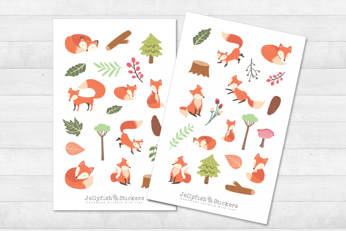 Fuchs Wald Sticker Set